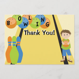 Laten we Bowling gaan Hartelijk dank Bedankkaart