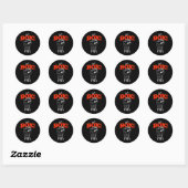 Laten we boxen ronde sticker (Vel)
