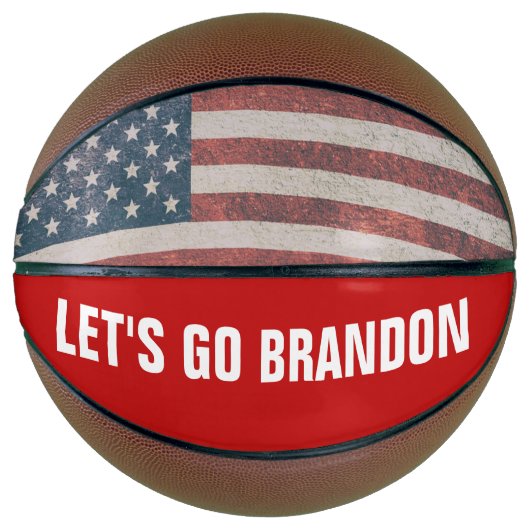 LATEN WE BRANDON AMERICAN FLAG BASKETBALL GAAN BASKETBAL (Voorkant)