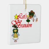 Laten we Brandon Angel kerstversiering gaan halen Keramisch Ornament (Rechts)