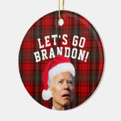 Laten we Brandon Biden kerstornament Funny gaan ha Keramisch Ornament (Links)