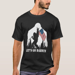 Laten we Brandon Bigfoot Amerikaanse vlag gaan voe T-shirt
