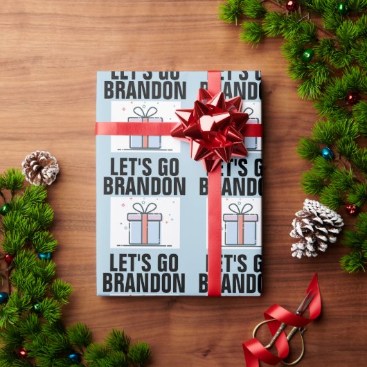 LATEN WE BRANDON BIRTHDAY Wrapping Paper GAAN Cadeaupapier (Feestdagen Geschenken)