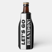 Laten we Brandon Black White gaan Flesjeskoeler (Fles Voorkant)