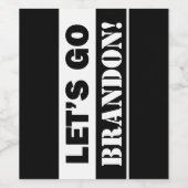 Laten we Brandon Black White gaan Wijn Etiket (Enkel label)