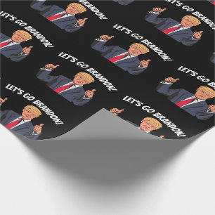 LATEN WE BRANDON BRANDON TRUMP ALLES-OCCASION WRAP CADEAUPAPIER