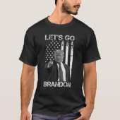 Laten we Brandon Branson Trump en Amerika vlaggen. T-shirt (Voorkant)