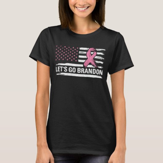 Laten we Brandon Breast Cancer Bewustheid Maand ga T-shirt (Voorkant)