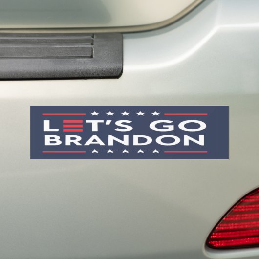 LATEN WE BRANDON Campaign Slogan Style GAAN MAKEN Bumpersticker (Op auto)