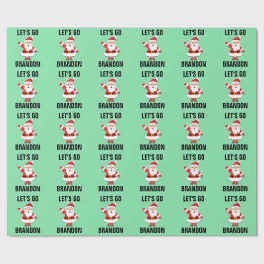 LATEN WE BRANDON CHRISTMAS SANTA GAAN  CADEAUPAPIER (Vlak)