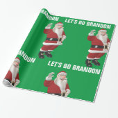 LATEN WE BRANDON CHRISTMAS SANTA Wrapping Paper GA Cadeaupapier (Uitgerold)