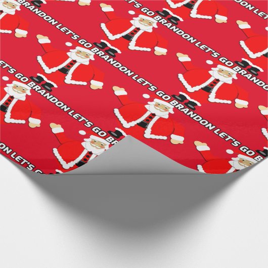 LATEN WE BRANDON CHRISTMAS SANTA Wrapping Paper GA Cadeaupapier (Hoek)