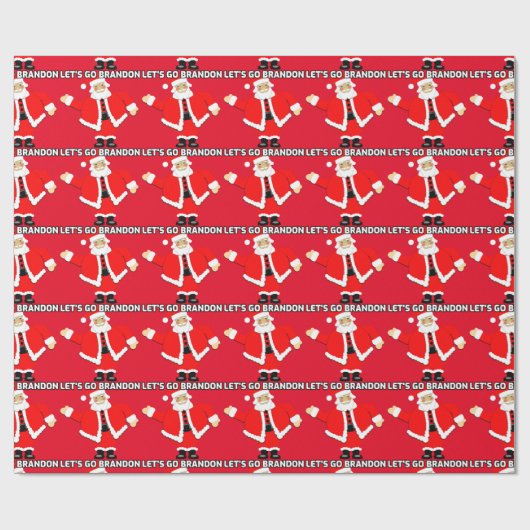 LATEN WE BRANDON CHRISTMAS SANTA Wrapping Paper GA Cadeaupapier (Vlak)