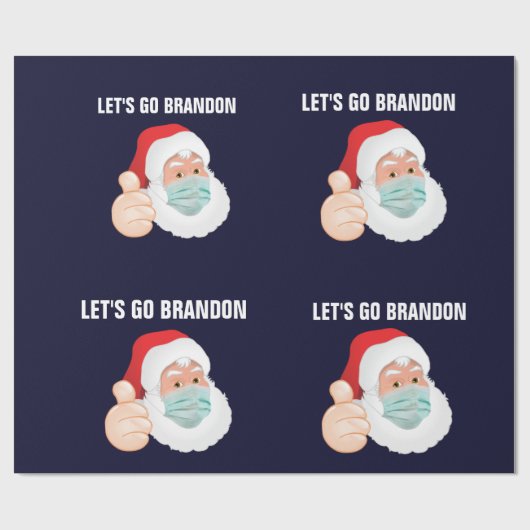 LATEN WE BRANDON CHRISTMAS SANTA Wrapping Paper GA Cadeaupapier (Vlak)