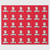 LATEN WE BRANDON CHRISTMAS SANTA WRAPPING PAPER GA CADEAUPAPIER (Vlak)