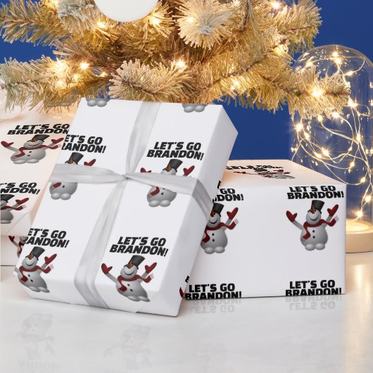 LATEN WE BRANDON CHRISTMAS SNOWMAN GAAN. CADEAUPAPIER (Feestdagen)