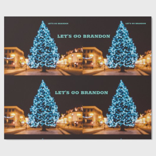 LATEN WE BRANDON CHRISTMAS TREE WRAPPING PAPER GAA CADEAUPAPIER (Vlak)