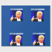 LATEN WE BRANDON CHRISTMAS TRUMP Wrapping Paper GA Cadeaupapier (Vlak)