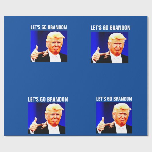 LATEN WE BRANDON CHRISTMAS TRUMP Wrapping Paper GA Cadeaupapier (Vlak)