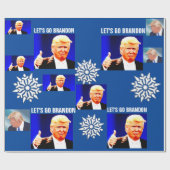 LATEN WE BRANDON CHRISTMAS TRUMP Wrapping Paper GA Cadeaupapier (Vlak)