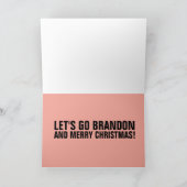 Laten we BRANDON doen! aangepaste OVERSIZED KERSTK Kaart (Binnen)