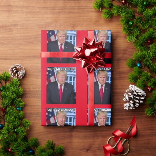 LATEN WE BRANDON DONALD TRUMP CHRISTMAS GAAN CADEAUPAPIER (Feestdagen Geschenken)