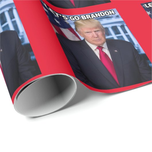 LATEN WE BRANDON DONALD TRUMP CHRISTMAS GAAN CADEAUPAPIER (Rol Hoek)