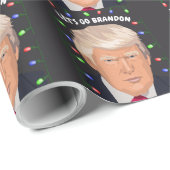 LATEN WE BRANDON DONALD TRUMP kerstkaarten ompakke Cadeaupapier (Rol Hoek)
