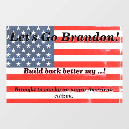 Laten we Brandon Engelstalige Amerikaanse staatsbu Raamsticker (Vel)