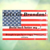 Laten we Brandon Engelstalige Amerikaanse staatsbu Raamsticker (Vel 3)