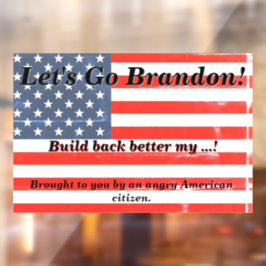 Laten we Brandon Engelstalige Amerikaanse staatsbu Raamsticker