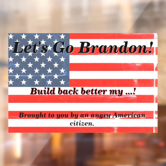 Laten we Brandon Engelstalige Amerikaanse staatsbu Raamsticker (Vel 2)