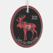 Laten we Brandon FJB Buffalo Pset Moose gaan Glas Ornament (Voorkant Rechts)