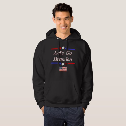 Laten we Brandon FJB Red White Blue Stars DK Hoodie (Voorkant volledig)