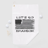 Laten we Brandon Funny Biden Chant Distress Flag g Golfhanddoek (Insitu)