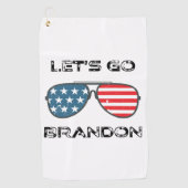 Laten we Brandon Funny Biden Chant gaan Golfhanddoek (Voorkant)