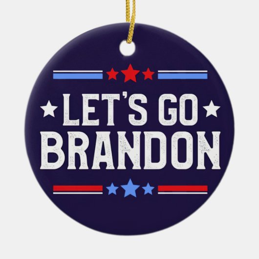 Laten we Brandon Funny Ceramic Ornament gaan (Voorkant)