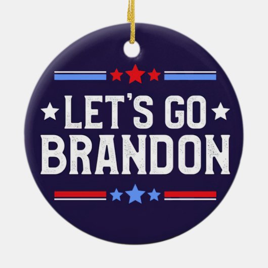 Laten we Brandon Funny Ceramic Ornament gaan (Achterkant)