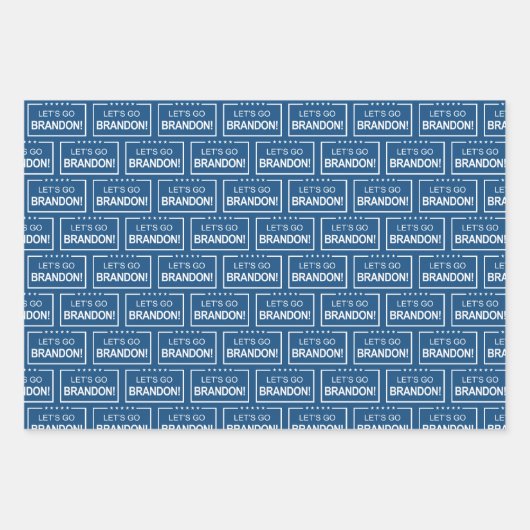 Laten we Brandon Funny Patriotic Kerstmis gaan. Inpakpapier Vel (Voorkant)