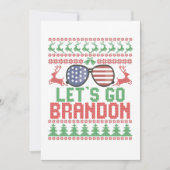 Laten we Brandon Funny Ugly kerstSweater gaan Bedankkaart (Voorkant)