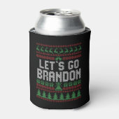 Laten we Brandon Funny Ugly kerstSweater gaan Blikjeskoeler (Blikje Voorkant)
