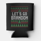 Laten we Brandon Funny Ugly kerstSweater gaan Blikjeskoeler (Voorkant)