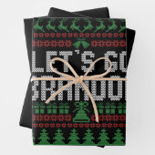 Laten we Brandon Funny Ugly kerstSweater gaan Inpakpapier Vel (In situ)