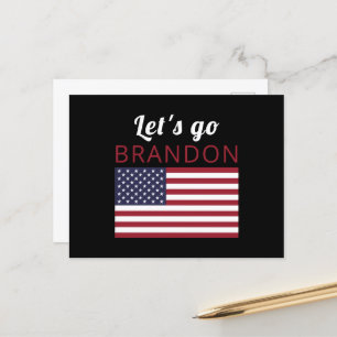 Laten we Brandon gaan, Amerikaanse vlag Briefkaart