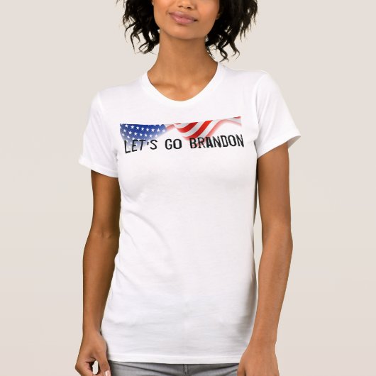 Laten we Brandon gaan - Amerikaanse vlag - patriot T-shirt (Voorkant)