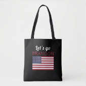 Laten we Brandon gaan, Amerikaanse vlag Tote Bag (Voorkant)