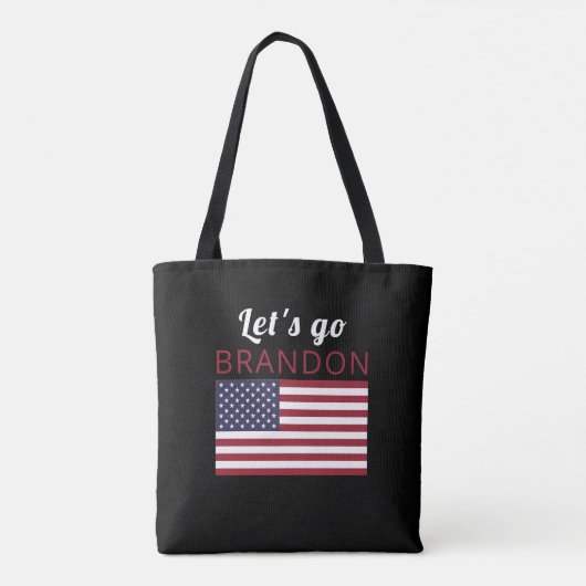 Laten we Brandon gaan, Amerikaanse vlag Tote Bag (Achterkant)