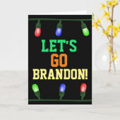 Laten we Brandon gaan! ANTI-BIDEN KERSTKAARTEN Kaart (Gele Bloem)