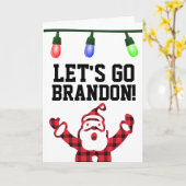 Laten we Brandon gaan! ANTI-BIDEN KERSTKAARTEN Kaart (Gele Bloem)