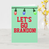 LATEN WE BRANDON GAAN! ANTIBIDEN CHRISTMAS CARDS KAART (Gele Bloem)